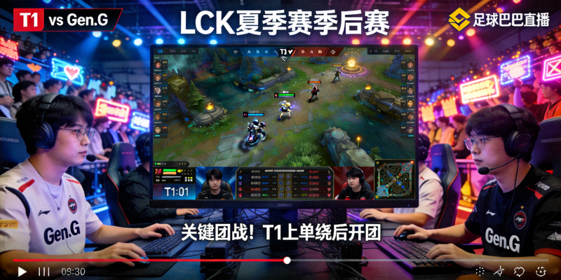 LCK夏季赛季后赛T1对阵Gen.G足球巴巴直播比赛直播实况画面